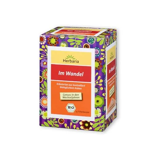 Herbaria Im Wandel Wechseljahretee bio 15FB – 100% Bio-Kräutertee im Filterbeutel – ausgleichende Teemischung, ideal für die Wechseljahre – natürlich wohltuender Teegenuss