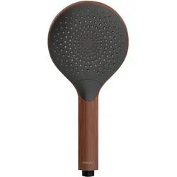 Duschkopf Watersaving Wood: Handbrause im Holz-Design - Handbrause mit Ø 12 cm für weniger als 8 Liter Wasserverbrauch pro Minute, spart bis zu 40 % Wasser und bietet drei Funktionen. Ideal für umweltbewusste Haushalte.