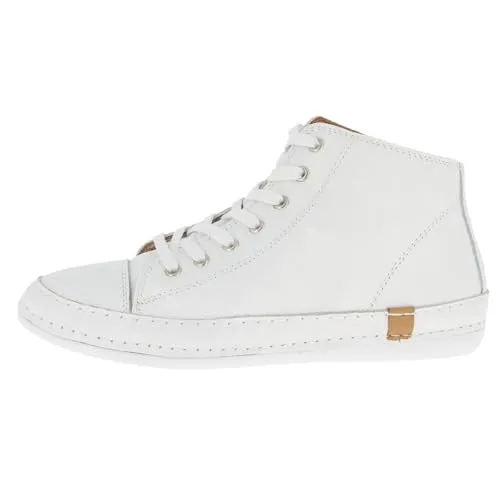 Andrea Conti 0029016 Damen Sneaker – Hochwertige High-Top-Mode - Hochwertiger Damen Sneaker aus 100% echtem Rindsleder, mit rutschfester Gummisohle für optimalen Grip. Das modische High-Top-Design bietet Komfort und schützt den Knöchel – ideal für vielseitige Freizeit-Looks.