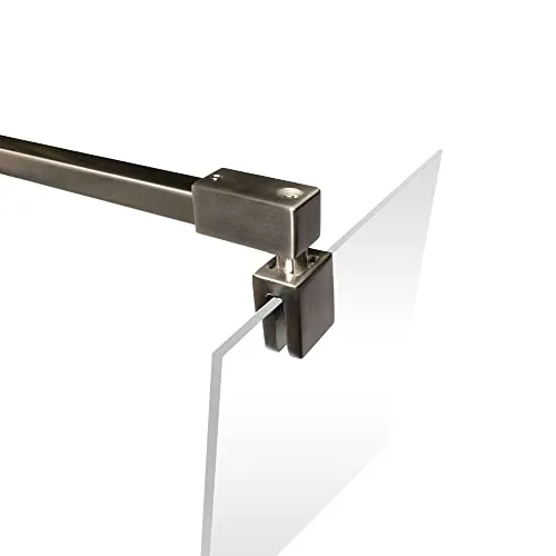 Schulte Stabilisator für 5-8 mm Glas, 150 cm kürzbar und winkelbar, Edelstahloptik, Haltestange für Glas/Wand Stabilisation, Wandhalterung für Duschwand