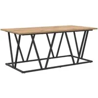 vidaXL Couchtisch Artisan Eiche - Stilvoller Holztisch mit Metallrahmen - Couchtisch aus Holzwerkstoff und Metall, ideal für modernes Wohnen. Das Eichenholz-Finish und der stabile Metallrahmen bieten langlebige Qualität und einladendes Design für entspannte Abende.