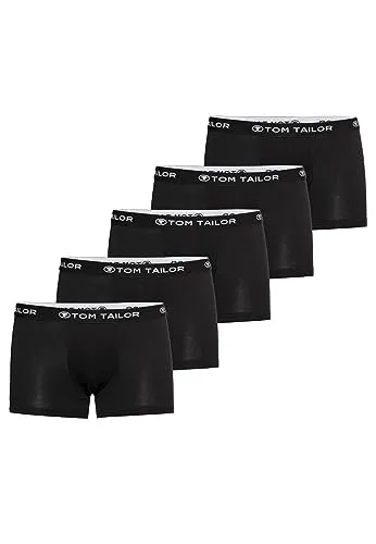 TOM TAILOR Boxershorts Herren 5er Pack – Bequeme Unterwäsche für jeden Tag - Retroshorts für Herren im 5er Vorteilspack, aus superweichem Baumwoll-Mischgewebe für optimalen Tragekomfort und perfekte Passform.