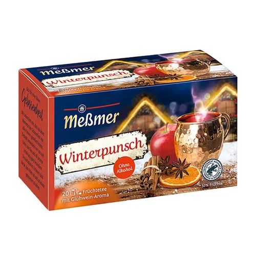 Meßmer Winterpunsch - Früchtetee mit Glühweinaroma - Tees - Genuss ohne Alkohol, ideal für die kalte Jahreszeit, vegan, glutenfrei und laktosefrei.