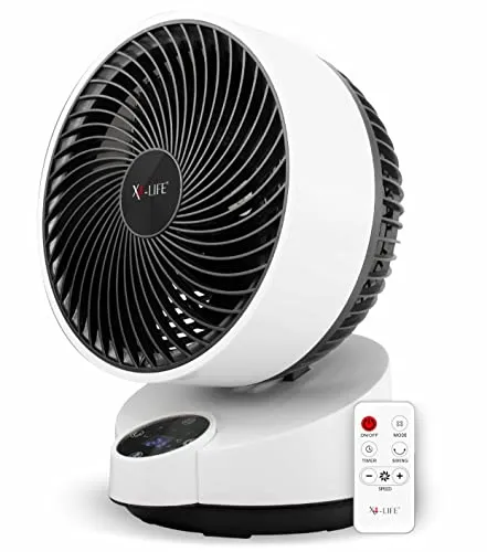 X4-LIFE Fan Pinguin Deluxe mit Touch-Display und Fernbedienung - Standventilator für Räume bis 20 m², mit 3 Geschwindigkeitsstufen, Nachtmodus und 90° Neigung für optimalen Komfort und leisen Betrieb.