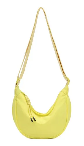 ITALYSHOP24 Schultertasche Damen Tasche Runde Brusttasche MOON Bag CrossBody Crossover Nylon, Umhängetasche Hüfttasche Slingntasche Reise sportlich-modernen Look