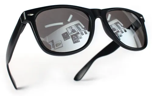 Nerd Sonnenbrille Schwarz Silber