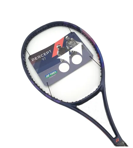 Yonex Percept 97 Midnight Navy Tennisschläger 310g L2 - Turnierschläger aus Japan mit leichtem Gewicht von 310g, ideal für präzise Schläge und optimales Spielgefühl.