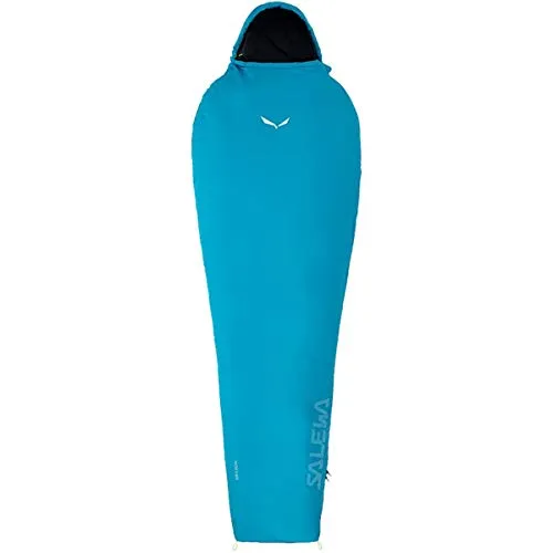 Salewa Micro II 600 Schlafsack links-Blau-One Size - Leichter Schlafsack für komfortable Nächte, ideal für Outdoor-Abenteuer und Reisen, mit optimaler Wärmeisolierung und geringem Packmaß.