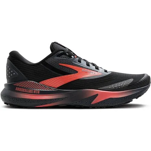 Brooks Damen Adrenaline GTS 24 Weatherized schwarz 37.5 - Laufschuhe mit wetterfestem Obermaterial, bieten Stabilität und Komfort bei jedem Wetter dank GuideRails-Technologie und rutschfester Außensohle.