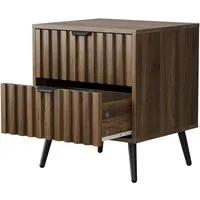 Okwish Nachttisch Braun aus Holzwerkstoff, 40x53x45 cm