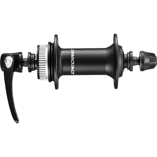 Shimano Deore Vorderradnabe HB-M5100 schwarz 32 Loch - Robuste Vorderradnabe mit 32 Speichenlöchern, Schnellspanner-Befestigung und Center Lock für optimale Bremsleistung. Ideal für verschiedene Fahrradtypen.