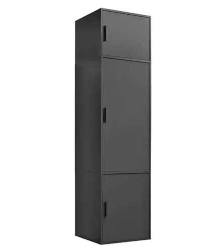 mokebo Kleiderschrank Der Grenzenlose (2-türig mit Fächern) in grau von mokebo