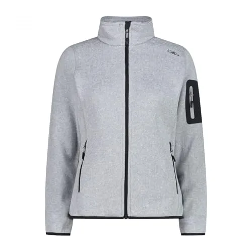 CMP Woman Jacket Aluminium-Anthrazit, Größe 50 - Outdoor Freizeitjacke für Damen, extrem warm und bequem dank spezieller Stoffmischung, ideal als Jacke oder Zwischenschicht, mit praktischen Reißverschlusstaschen.