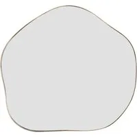 Costway Unregelmäßiger Wandspiegel Golden 75 x 70 cm in gold von Costway