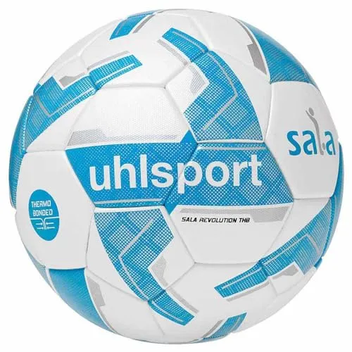 uhlsport Futsal Sala Revolution Thermobonded - Top-Spielball - Futsal Bälle, nahtloser, thermisch verklebter Ball für optimale Spieleigenschaften und Kontrolle. Ideal für Hallenspiele mit herausragender Rundheit und hoher Luftretention.