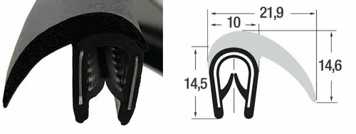 Dichtungsprofil Kantenschutz Profil Dichtprofil Moosgummi Dichtung SMI DF19 Z