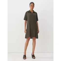 someday Damen Kleid | deep Green, 36 - Freizeitkleider für Damen, weite Passform in A-Linie mit überschnittenem Halbarm und V-Ausschnitt für einen lässigen Look