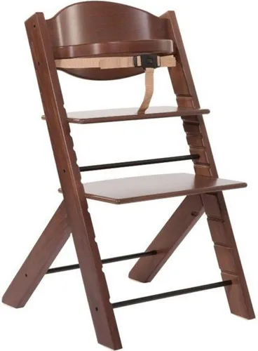 Treppy Hochstuhl Nussbaum – Ergonomisch & Mitwachsend - Der Treppy® Hochstuhl in Walnuss passt sich durch verstellbare Sitzfläche und Fußstütze optimal an Ihr Kind an. Aus massivem Buchenholz für Stabilität, bis 100 kg belastbar. Integrierter Sicherheitsgurt sorgt für Sicherheit beim Essen.