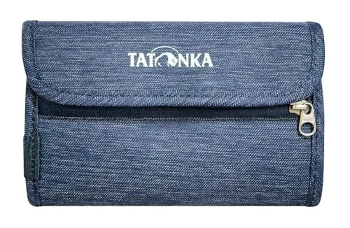 Tatonka Geldbörse ID Wallet - Klettverschluss-Geldbeutel mit 3 Kreditkarten-Fächer, 2 Sichtfenster, Geldscheinfach und RV-Fach für Münzgeld - 14,5 x 9,5 x 1 cm - Navy