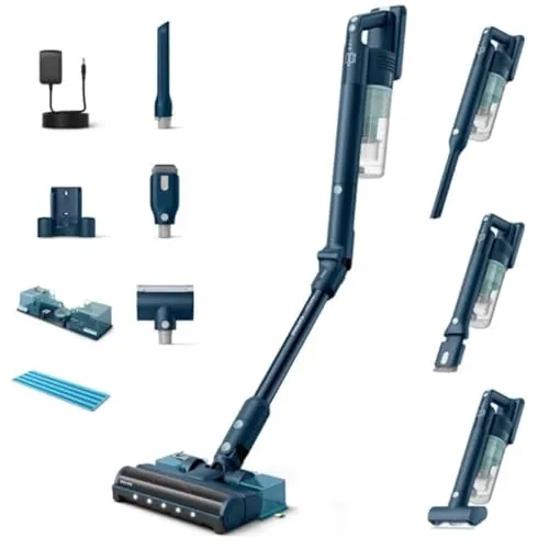 PHILIPS Kabelloser Staubsauger 5000 Series Flex - Stabstaubsauger mit 60 Min. Laufzeit und starker Saugkraft. Flexibles Rohr für einfache Reinigung unter Möbeln und LED-Düse für optimale Sicht.
