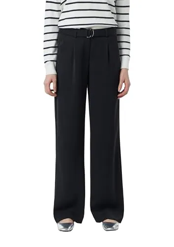 Comma Bundfaltenhose mit Gürtel in Blau von comma,