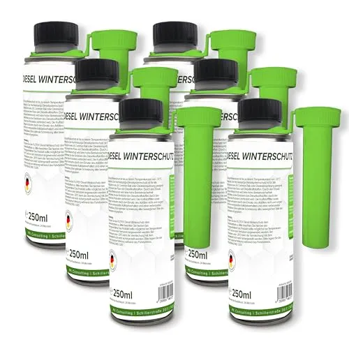 Flotex® - Winterschutz für Diesel | 6x250ml Diesel Additiv | Diesel Frostschutz für Dieselmotoren & Heizsysteme | Hoch ergiebig 1:200 | Frostschutz bis -33 Grad | Fließverbesserer