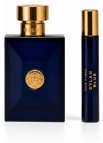 Versace Homme Dylan Blue EDT 100ml + Miniatur EDT 10ml - Elegantes Eau de Toilette für den modernen Mann: Versace Pour Homme Dylan Blue 100ml plus praktische Miniatur 10ml für unterwegs. Ideal für jeden Anlass.
