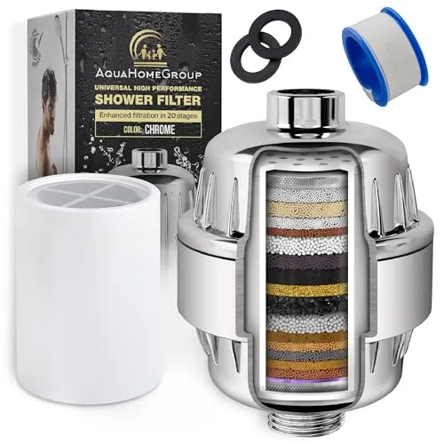 Produktbild AquaHomeGroup 20-stufiger Duschkopf-Filter mit Vitamin C, E und A