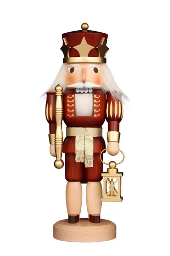 Christian Ulbricht Nussknacker Prinz Natur/Gold - 37,5 cm - Nussknacker aus hochwertigem Holz, kunstvoll handgefertigt und ein ideales Geschenk für Liebhaber traditioneller Weihnachtsdekoration.