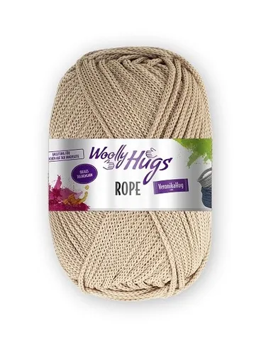 WOOLLY HUGS GARN ROPE 200 g FARB NR 15 BEIGE TASCHENGARN 100g/5,95€