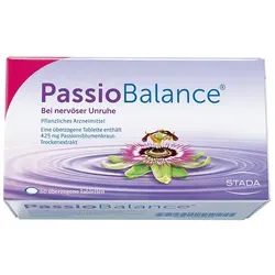 Passio Balance Passionsblumenkraut-Trockenextrakt - Pflanzliches Arzneimittel zur Beruhigung bei nervöser Unruhe. Ideal für Jugendliche ab 12 Jahren und Erwachsene, fördert Entspannung und innere Ruhe.