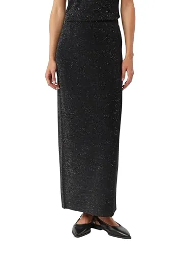 Comma Schmaler Jersey-Rock mit Glitzergarn und Beinschlitz - Eleganter schmaler Jersey-Rock mit Glitzergarn und Beinschlitz für einen stilvollen Auftritt. Ideal für Casual und Party-Anlässe.