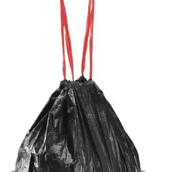 Hailo Müllbeutel D schwarz 0060-001 mit Zugband 10 Stück auf Rolle