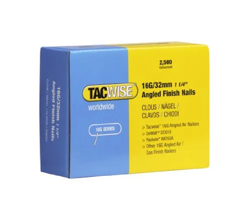 Tacwise 0769 Typ 16G / 32 mm Verzinkte Stauchkopfnägel, 20° Abgewinkelt, 2500 Stück