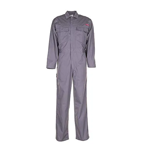 Planam MG 260 Rallyekombi grau Größe 64 - Schutzanzüge für Herren, ideal für Werkstatt und Baustelle mit vielen Verstellmöglichkeiten und einem bequemen 2-Wege-Reißverschluss für optimalen Komfort.