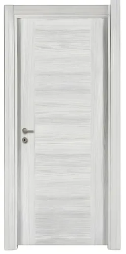 Stilvolle hellgraue Designer Haustür BY-210 - Moderne Einzeltür mit Melaminbeschichtung, ideal für jeden Raum. Hochwertige Holzqualität und kompakte Maße sorgen für langlebige Nutzung und ansprechendes Design.