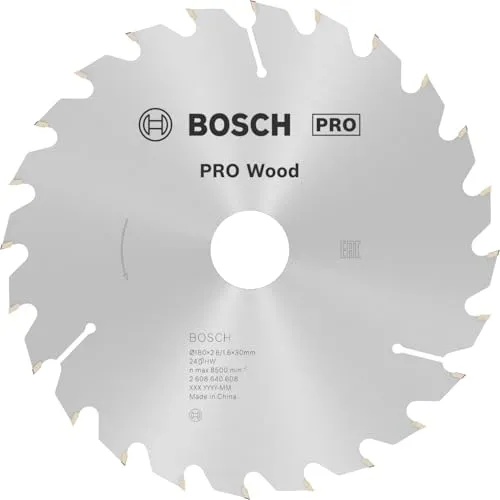 Bosch Professional Kreissägeblatt Optiline Wood (für Holz, 180 x 30 x 2,6 mm, 24 Zähne, Zubehör Kreissäge), grau, Ø 180 mm