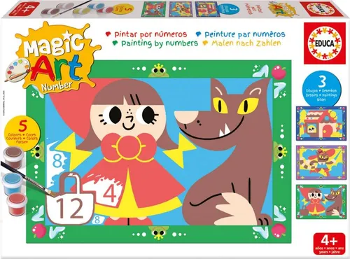 Educa Magic Art Number Klassische Märchen Mehrfarbig Mehrfarbig One Size