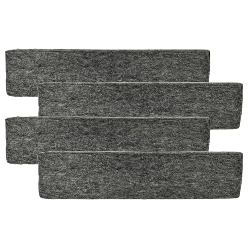 vhbw 4x Aktivkohlefilter kompatibel mit Miele DA 6708 D/HVBR, DA 6708 D/OBSW, DUU 1000-1, DUU 2900 Dunstabzugshaube - 42,5 x 9,7 x 1,9 cm