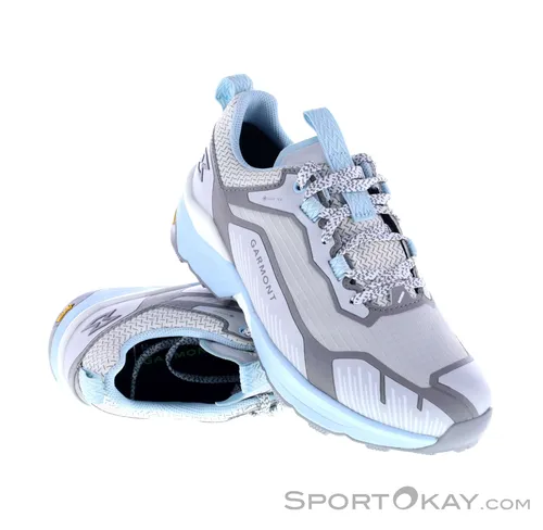 Garmont 9.81 ENGAGE GTX Damen VAPOR GREY / CORYDALIS BLUE - Wanderschuhe für aktive Frauen, leicht und wetterfest mit GORE-TEX® Membran für optimalen Schutz und Komfort beim Speed Hiking und Trailabenteuern.