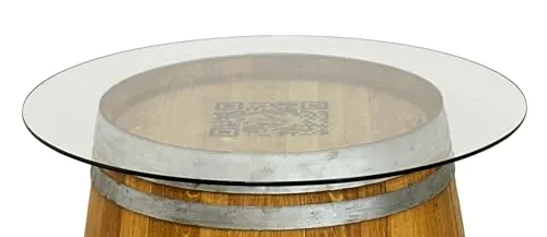 Temesso Glasplatte für Weinfass in weiß von Temesso