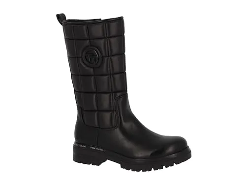 Tom Tailor Damen Kniehohe Stiefel 4290512 - Black, 40 EU - Wanderschuhe mit schickem Blockabsatz, aus pflegeleichtem Kunstleder und ideal für stilvolle Outdoor-Abenteuer.