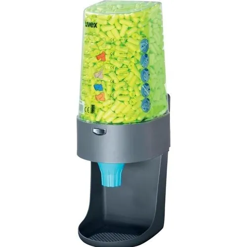 Uvex Ohrstöpsel x-fit one2click Spender, SNR 37dB - Gehörschutz mit SNR 37dB, aus weichem PU-Schaum für hohen Tragekomfort. Praktischer Spender ermöglicht hygienische Entnahme – ideal für Lärmmatten Arbeitsumgebungen.