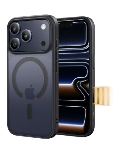 UGREEN Magnetisch Hülle für iPhone 17 Pro Max Kompatibel mit MagSafe, Handyhülle für iPhone 17 Pro Max Case Militärischer Schutz Stoßfest Antifingerabdruck mit Vollabdeckende Kamerataste, Schwarz