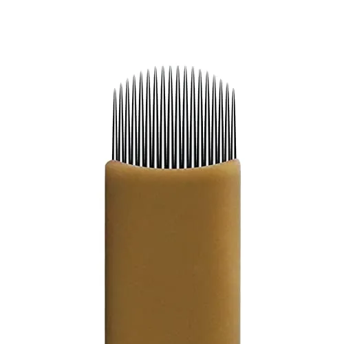 tück Tawny Microblading Nadeln 18U Nano 0,18mm Einweg Permanent Makeup Augenbraue Tattoo Nadeln Perfekt für Nano Brauen (18U-0.18mm) 50