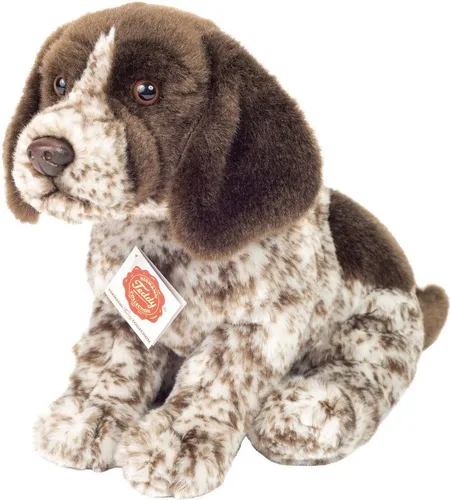 Teddy Hermann® Deutscher Drahthaar Welpe 30 cm - Kuscheltiere aus recyceltem Material, ideal für umweltbewusste Kinder und ab Geburt geeignet.