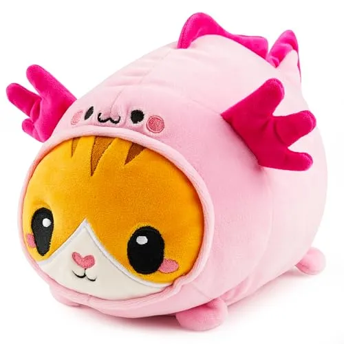 JOYIN Kuscheltie Axolotl 26 x 17 x 17cm Plüschkissen Plüschtier Ausgestopftes Tier Spielzeug Kuschelkissen Geschenk Plüschkissen über für Kinder Jungen Mädchen 3 Jahren