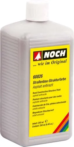 NOCH 60826 Modellbahn-Strukturfarbe Asphalt, Anthrazit 250ml