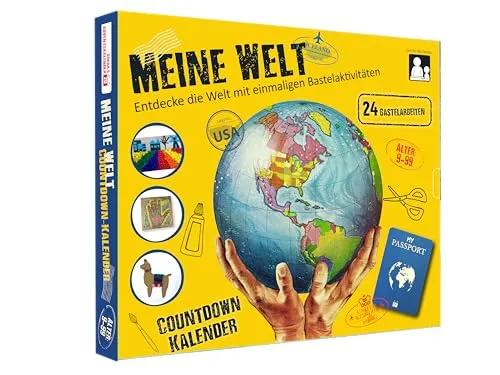 Adventskalender Meine Welt 2026, Kulturreise durch 24 Länder mit Bastelaktivitäten für Kinder