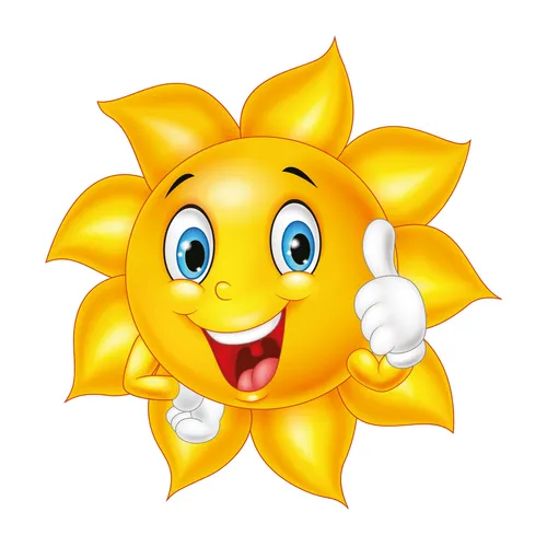 Sonnenaufkleber für Kinder 31 cm